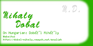 mihaly dobal business card